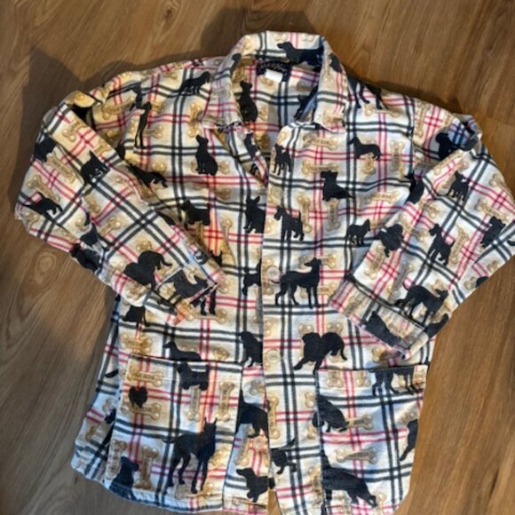 Nick & Nora Plaid Dog Breeds Milk Bone Flannel Pajamas Small - Picture 2 of 7